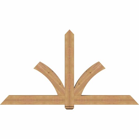 Ekena Millwork Redmond Smooth Timber Gable Bracket, Western Red Cedar, 84"W x 45"H x 5 1/2"D x 5 1/2"F, 13/12 Pitch GBW084X45X0606RED00SWR